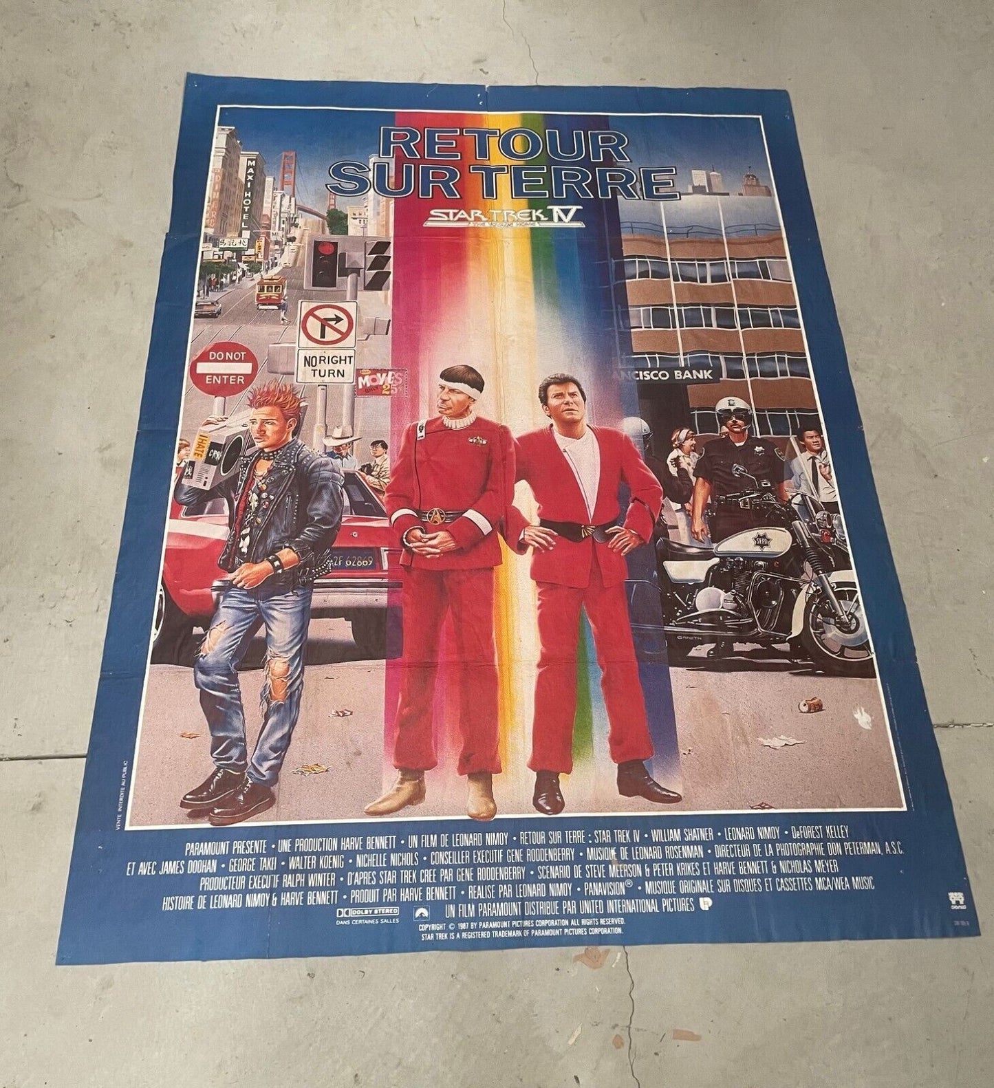 STAR TREK IV, RETOUR SUR TERRE, MOVIE POSTER ORIGINAL 120x160