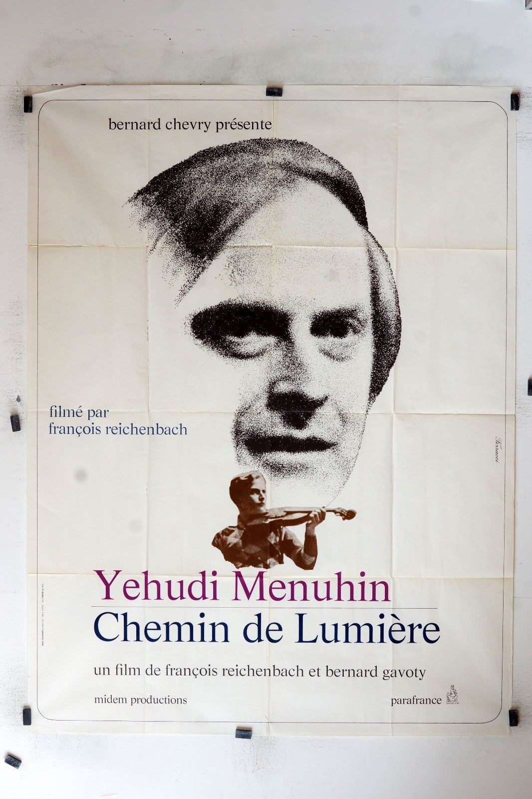 CHEMIN DE LUMIÈRE YEHUDI MENUHIN MOVIE POSTER 120x160