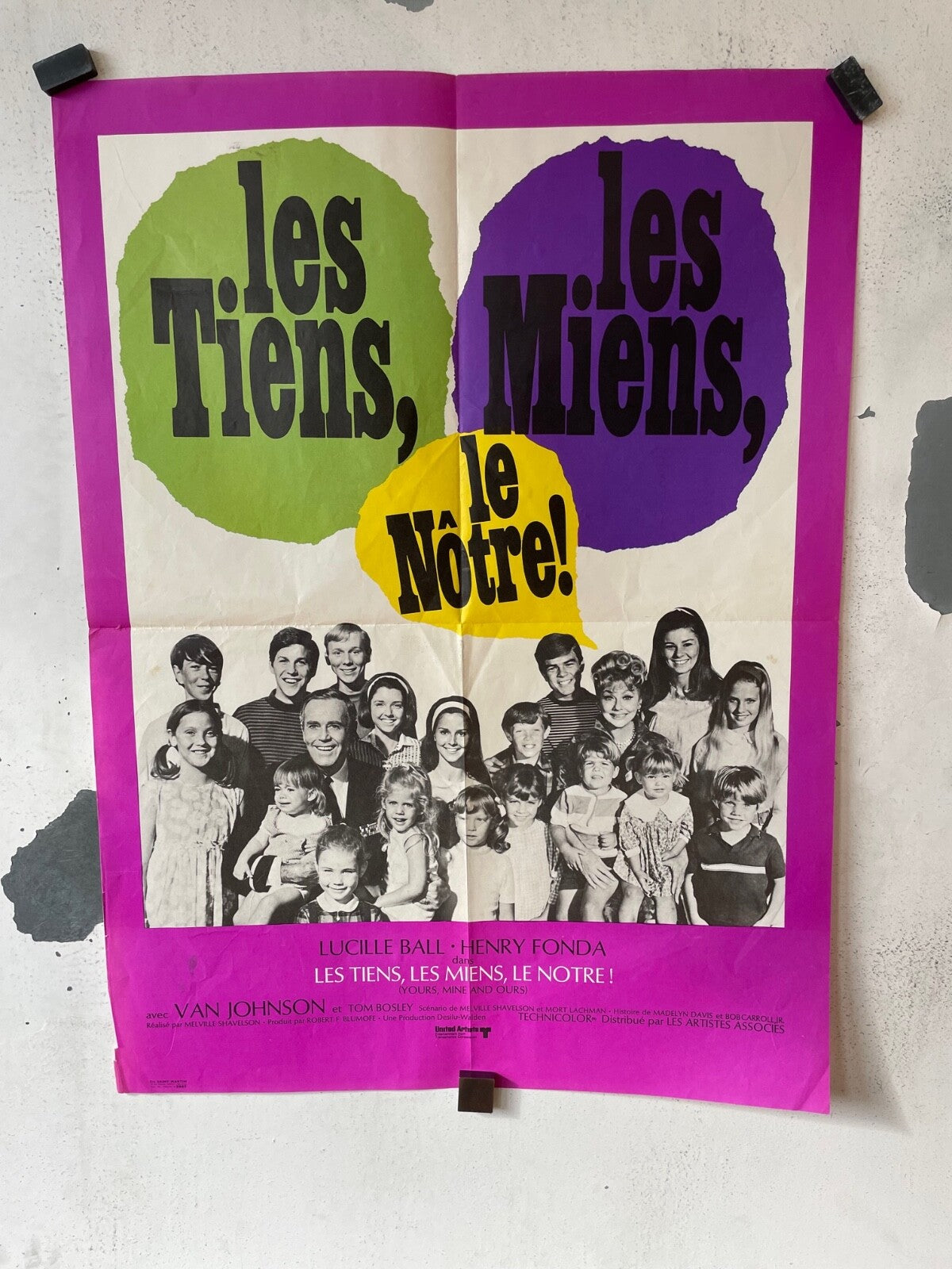 LES TIENS, LES MIENS, LE NÔTRE ! MOVIE POSTER ORIGINAL (60X80) LUCILLE BALL