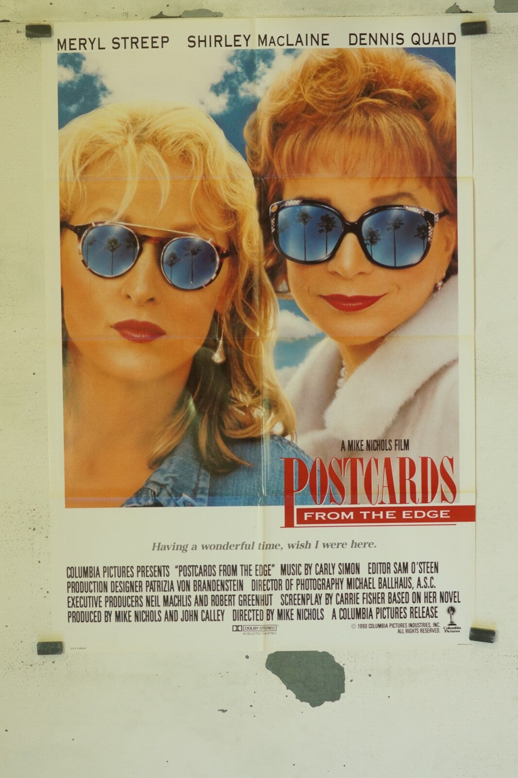 POSTCARDS MOVIE POSTER original (70X100), MERYL STREEP, SHIRLEY MACLAINE