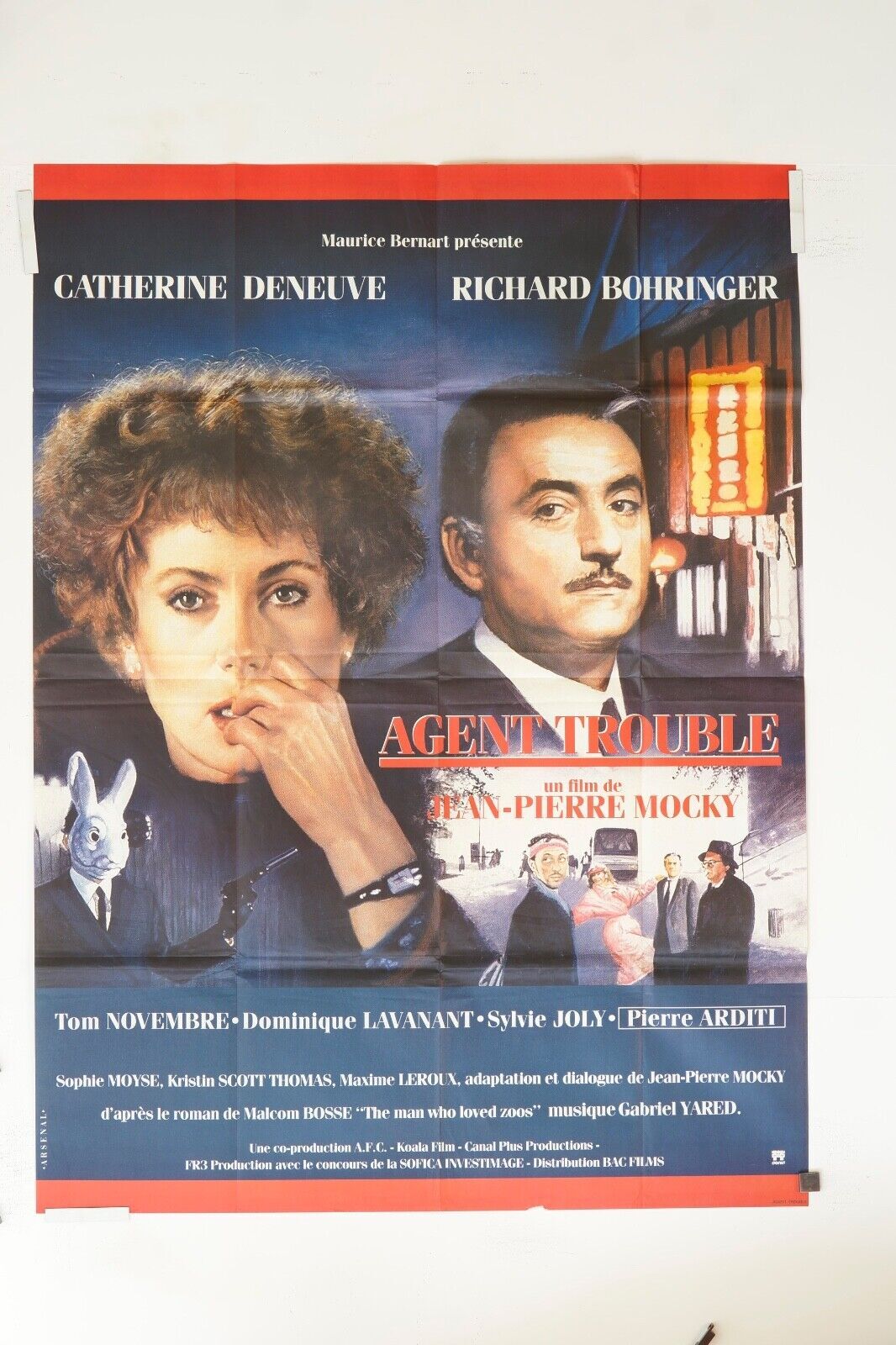 AGENT TROUBLE MOVIE POSTER ORIGINAL 120x160 CATHERINE DENEUVE
