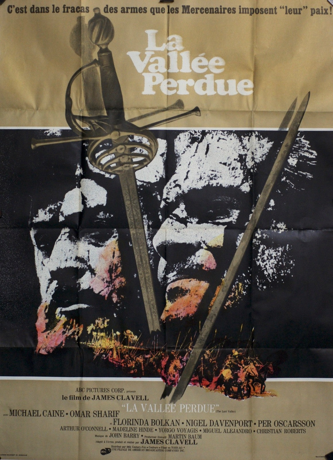 LA VALLÉE PERDUE MICHAEL CAINE MOVIE POSTER ORIGINAL 120x160