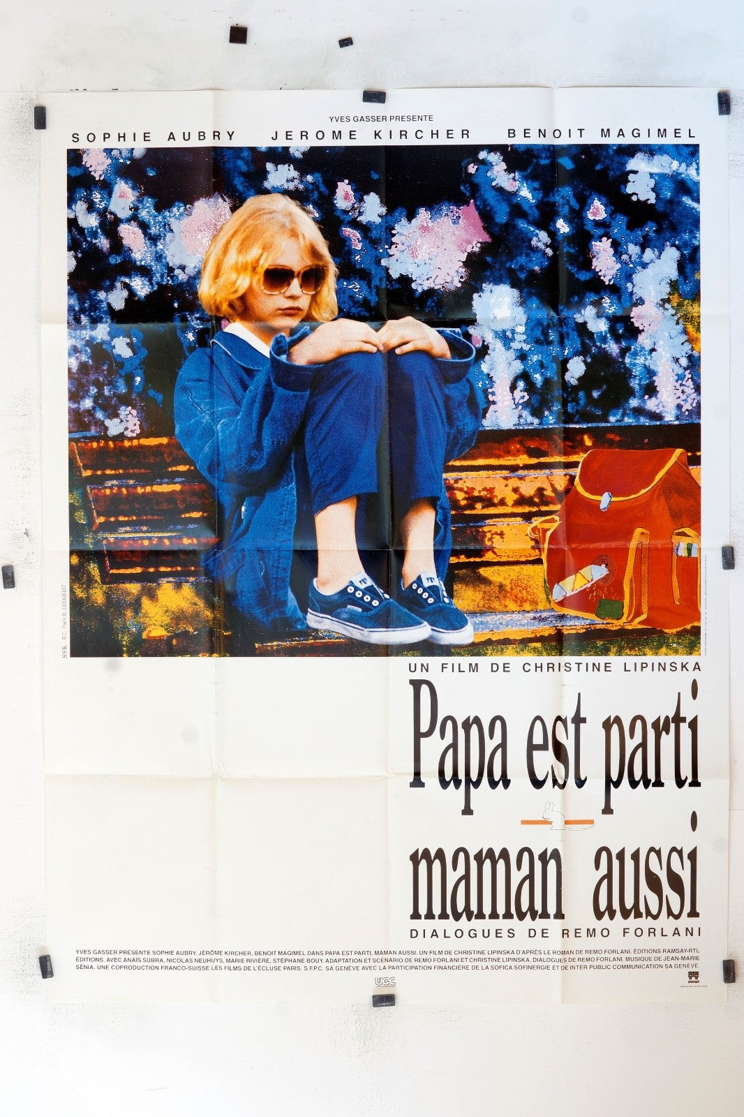 PAPA EST PARTI MAMAN AUSSI SOPHIE AUBRY MOVIE POSTER ORIGINAL 120x160