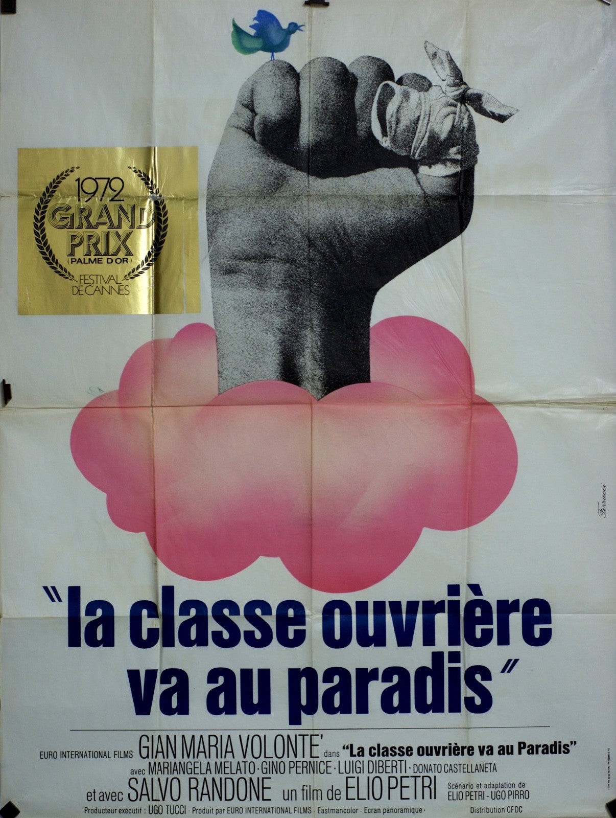 LA CLASSE OUVRIÈRE VA AU PARADIS MARIANGELO MELATO poster ORIGINAL 120x160