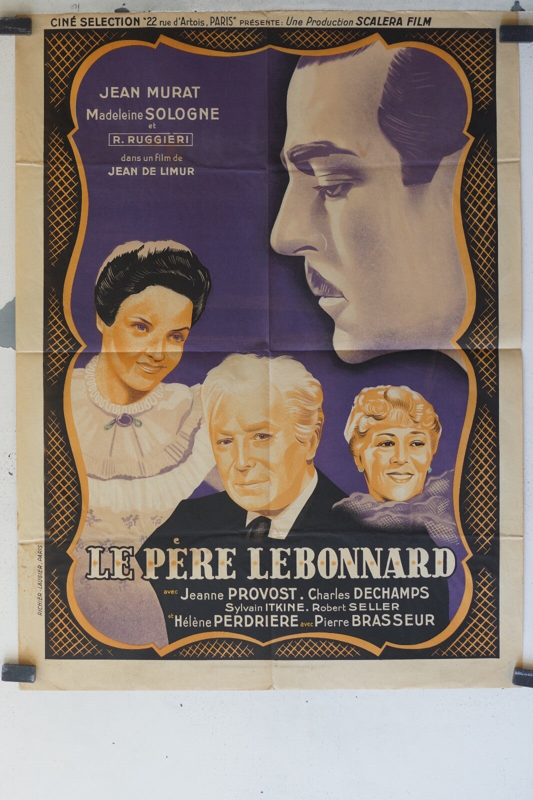 PERE LEBONNARD (LE) movie poster ORIGINAL 60x80 Madeleine sologne