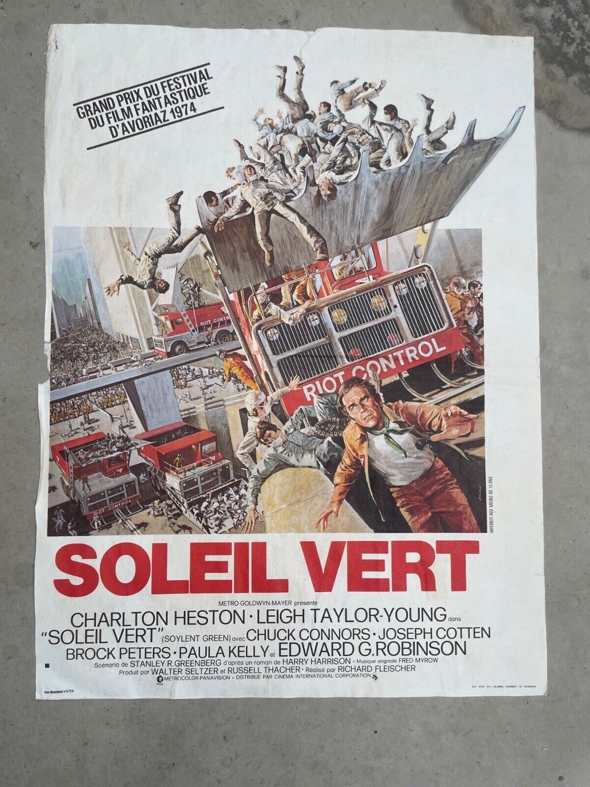 SOLEIL VERT 40x60 ORIGINAL CHARLTON HESTON