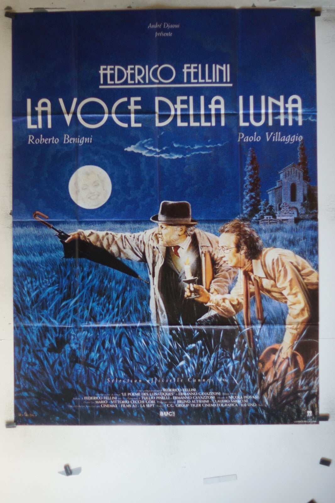 VOCE DELLA LUNA (LA) MOVIE POSTER ORIGINAL 120x160 Roberto Benigni, Villaggio