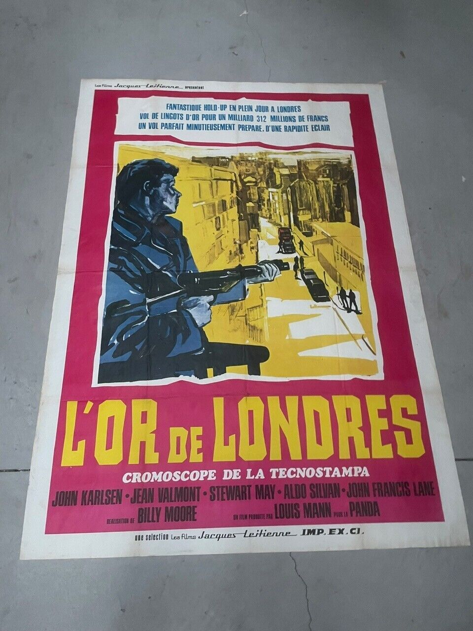 L'OR DE LONDRES, JOHN KARLSEN, MOVIE POSTER ORIGINAL, 120X160