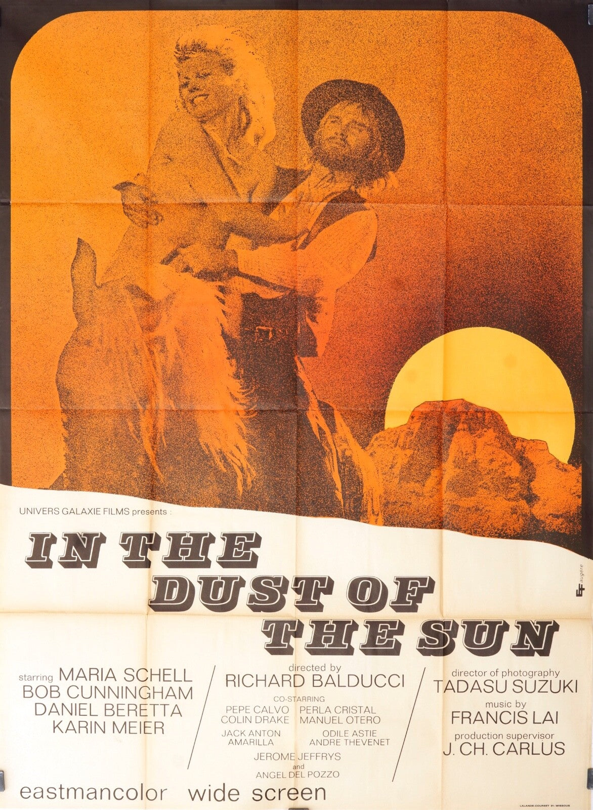 IN THE DUST OF THE SUN POSTER ORIGINAL 120x160 MARIA SCHELL