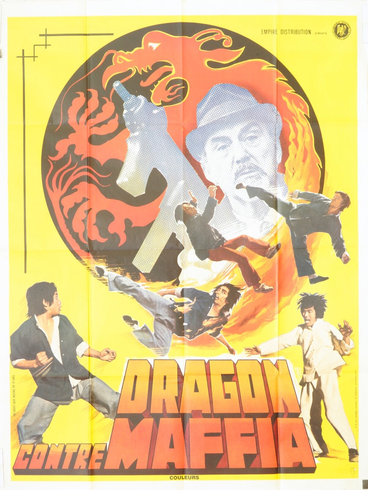 DRAGON CONTRE LA MAFIA ORIGINAL MOVIE POSTER 120x160