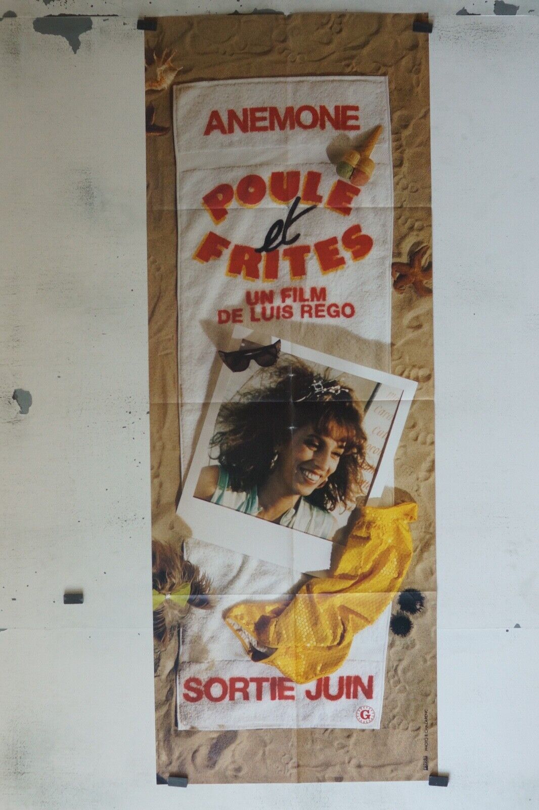 POULE ET FRITES MOVIE POSTER ORIGINAL 60x160 MICHEL GALABRU