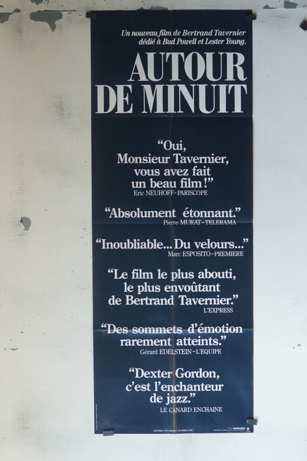 AUTOUR DE MINUIT POSTER ORIGINAL 60x160