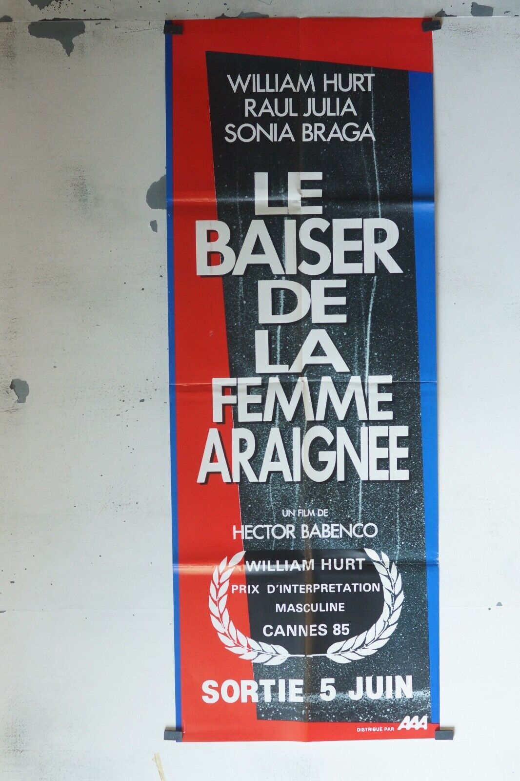 LE BAISER DE LA FEMME ARAIGNÉE POSTER ORIGINAL (60x160) WILLIAM HURT