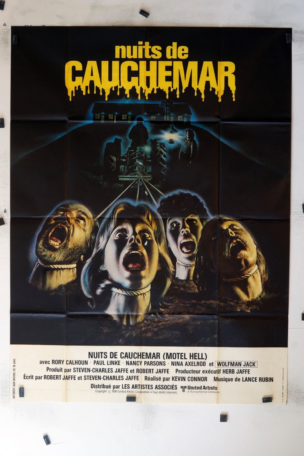 NUITS DE CAUCHEMAR RORY CALHOUN MOVIE POSTER ORIGINAL