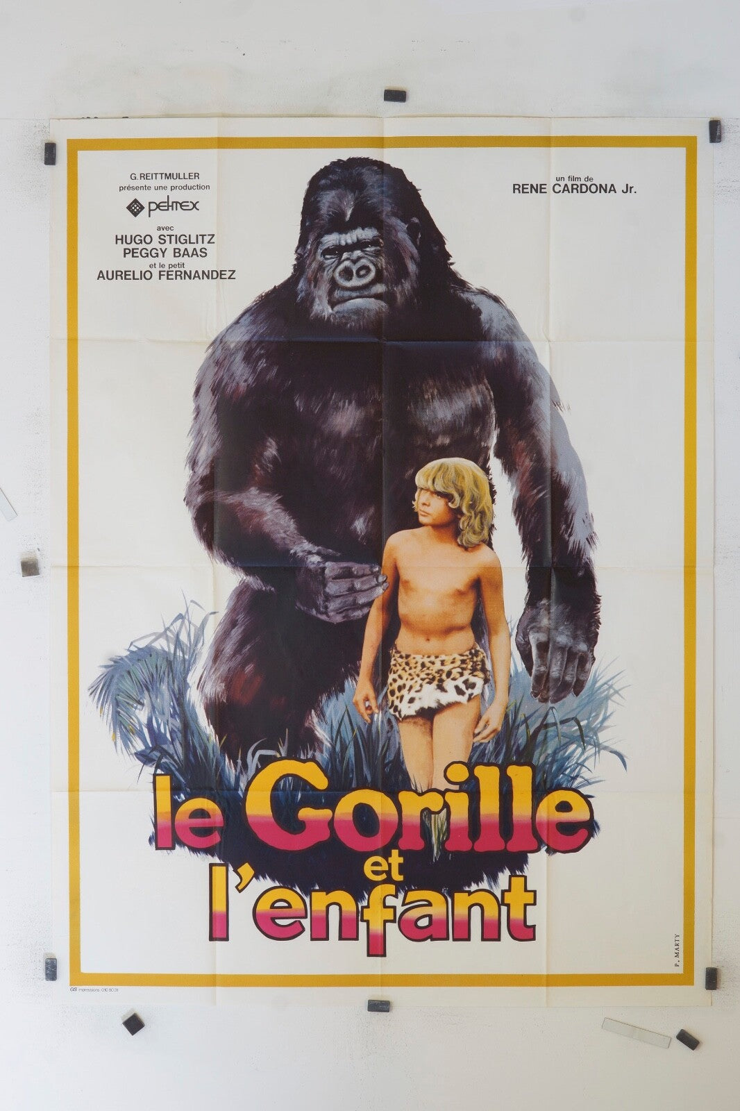 LE GORILLE ET L’ENFANT HUGO STIGLITZ MOVIE POSTER ORIGINAL 120x160