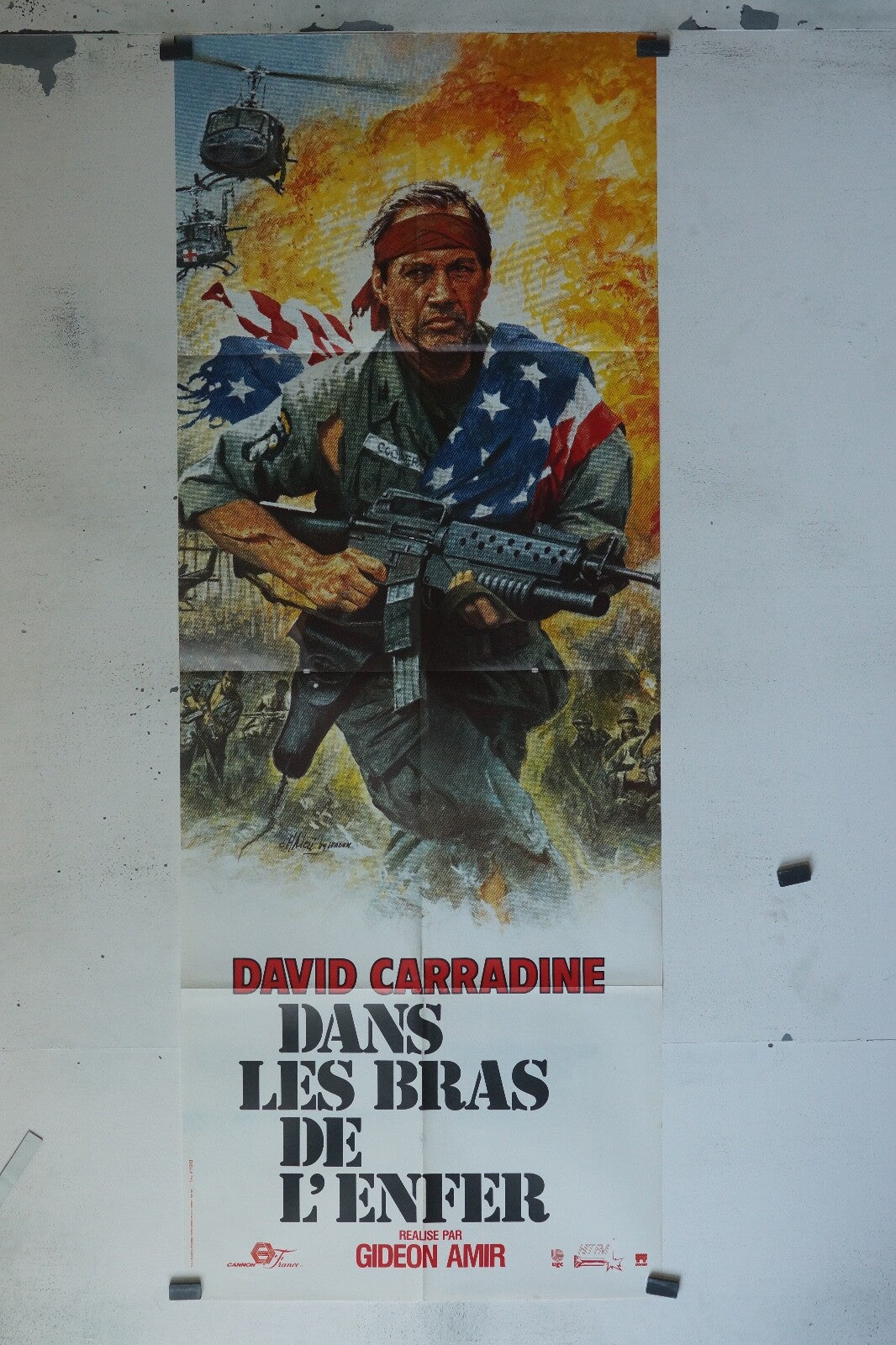 DANS LES BRAS DE L’ENFER MOVIE POSTER ORIGINAL 60x160 DAVID CARRADINE