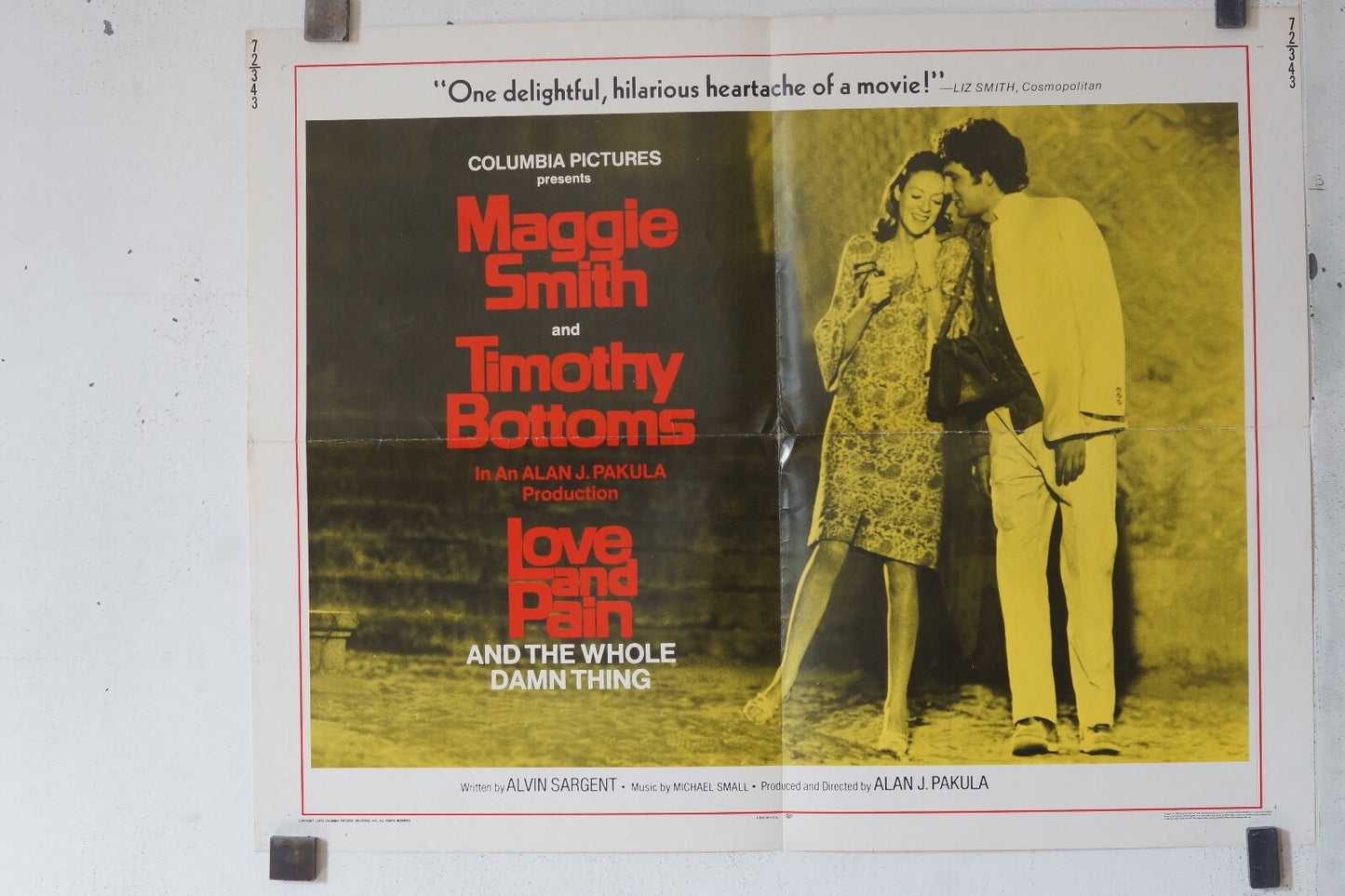 LOVE AND PAIN, MOVIE POSTER ORIGINAL (69x103), Maggie Smith, Timothy Bottoms