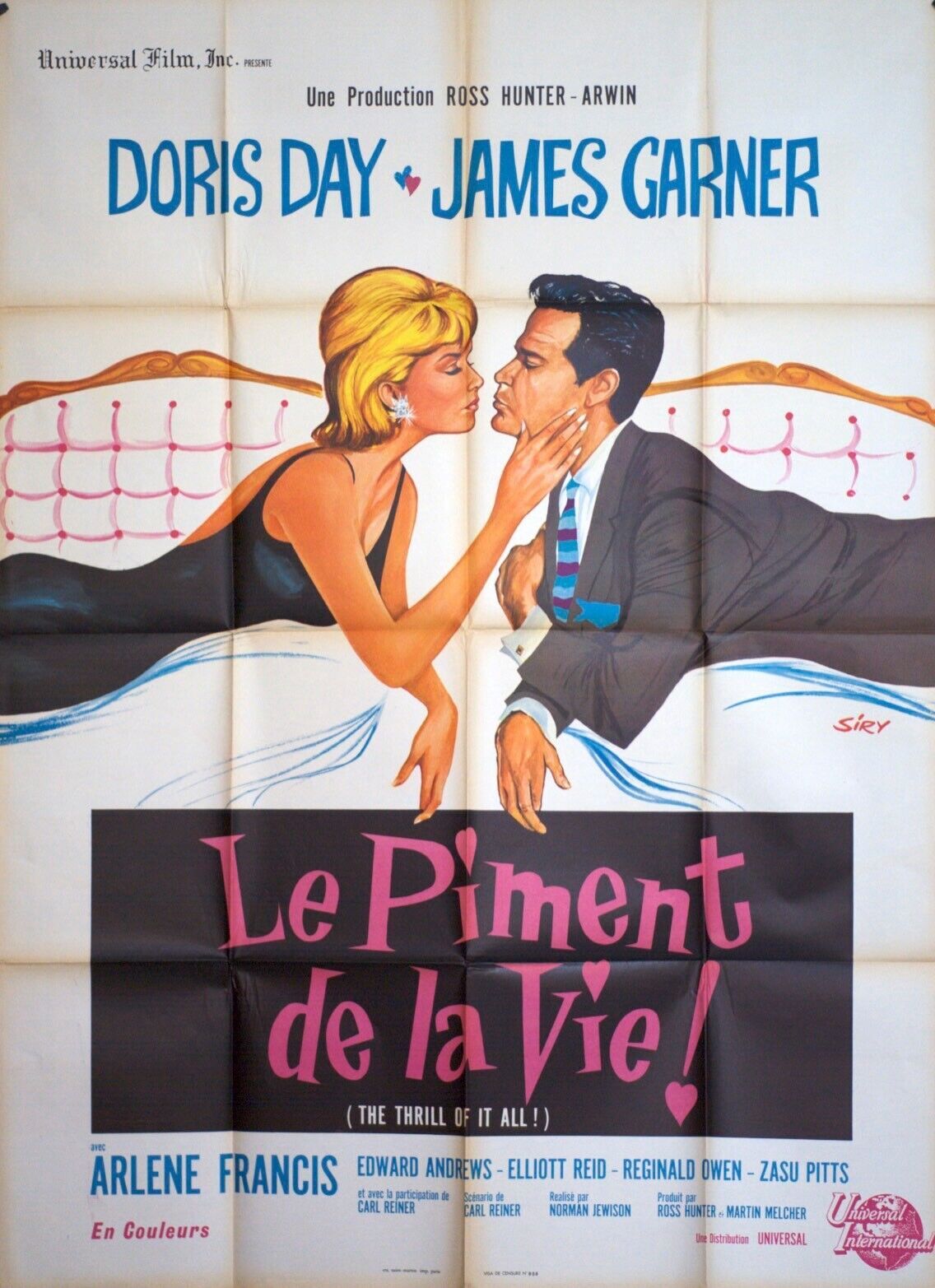LE PIMENT DE LA VIE MOVIE POSTER ORIGINAL (120X160) DORIS DAY