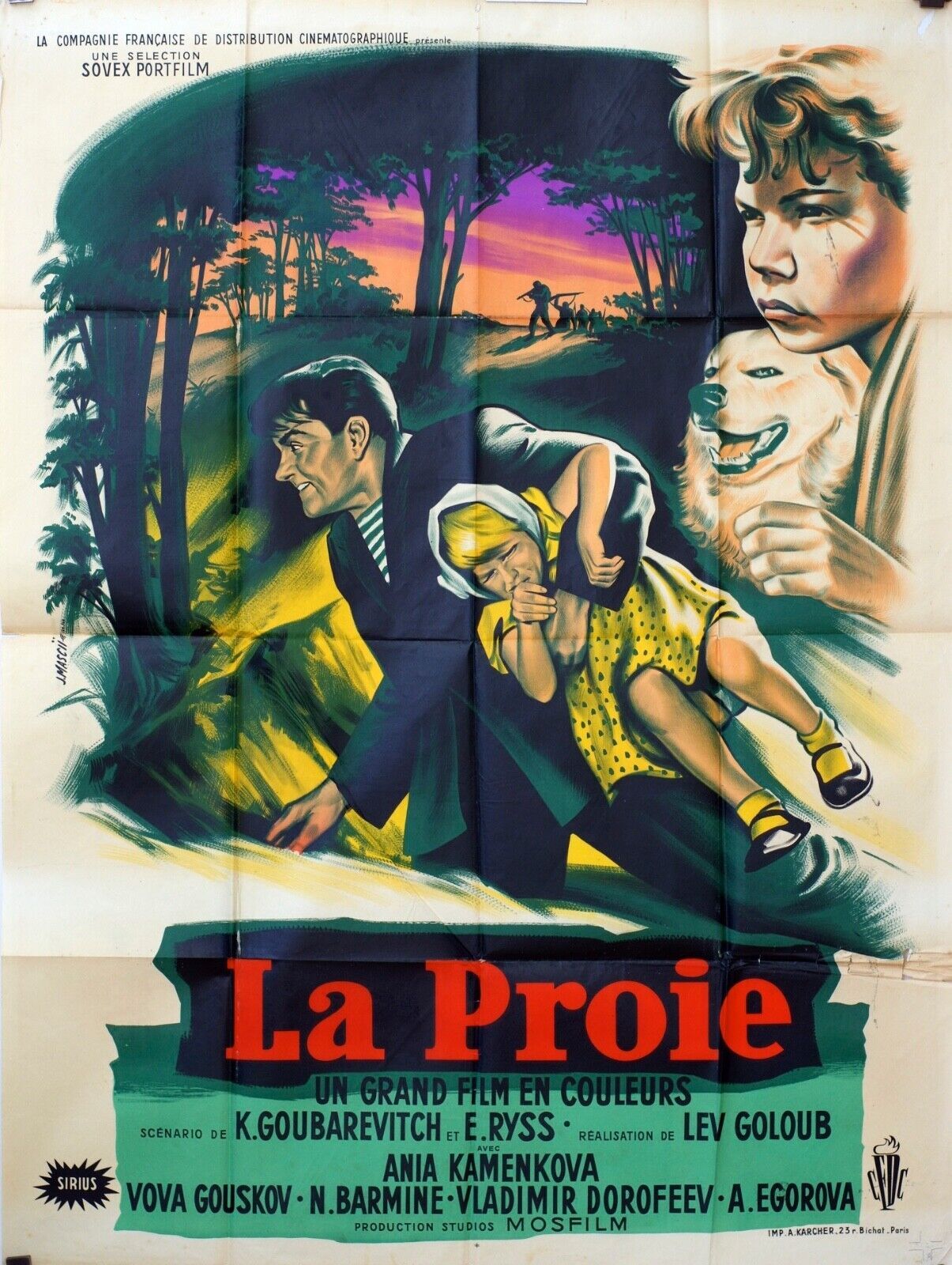 LA PROIE MOVIE POSTER ORIGINAL (120X160) ANIA KAMENKOVA
