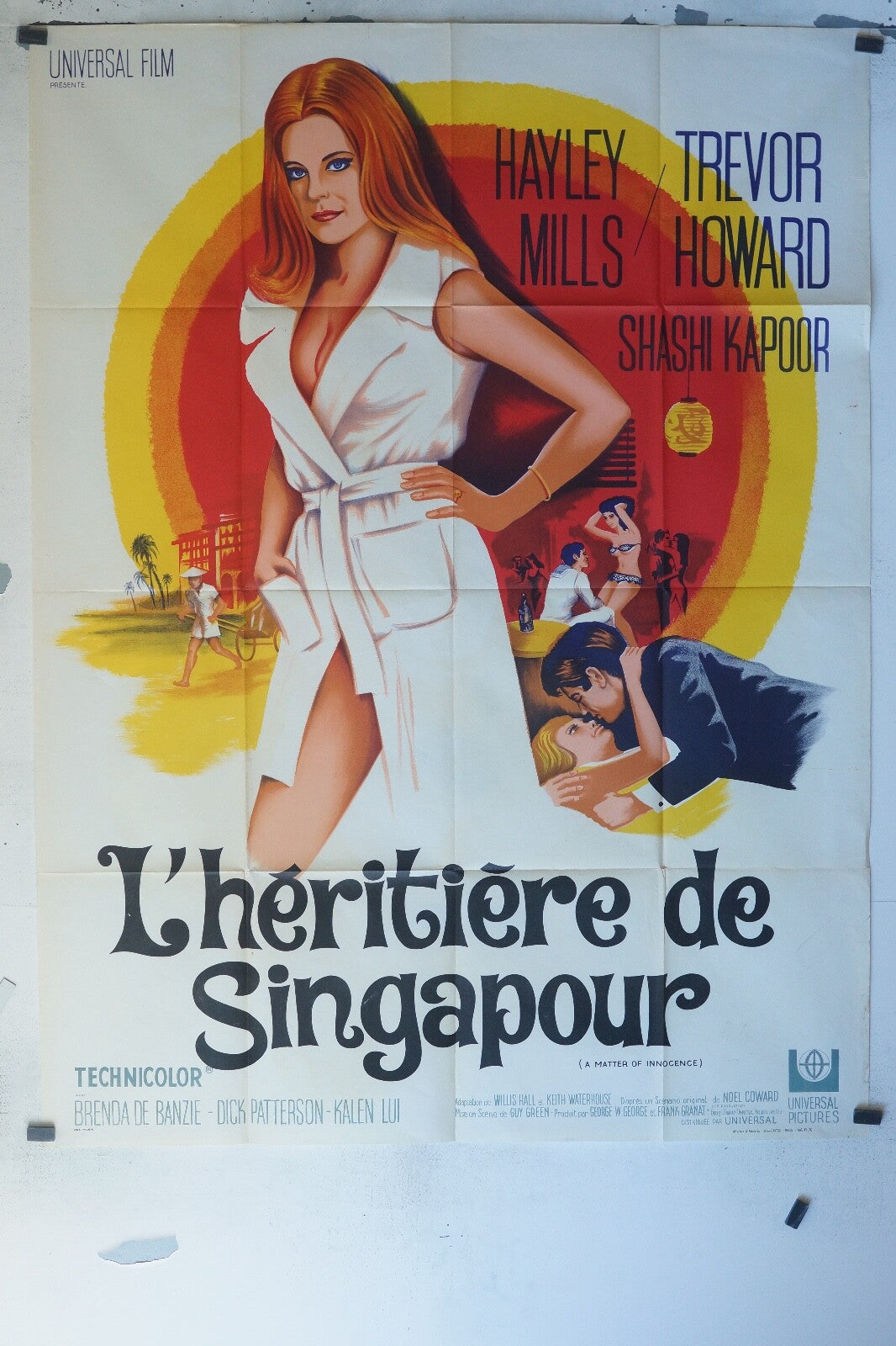 L’HÉRITIÈRE DE SINGAPOUR MOVIE POSTER ORIGINAL 120x160 HAYLEY MILLS