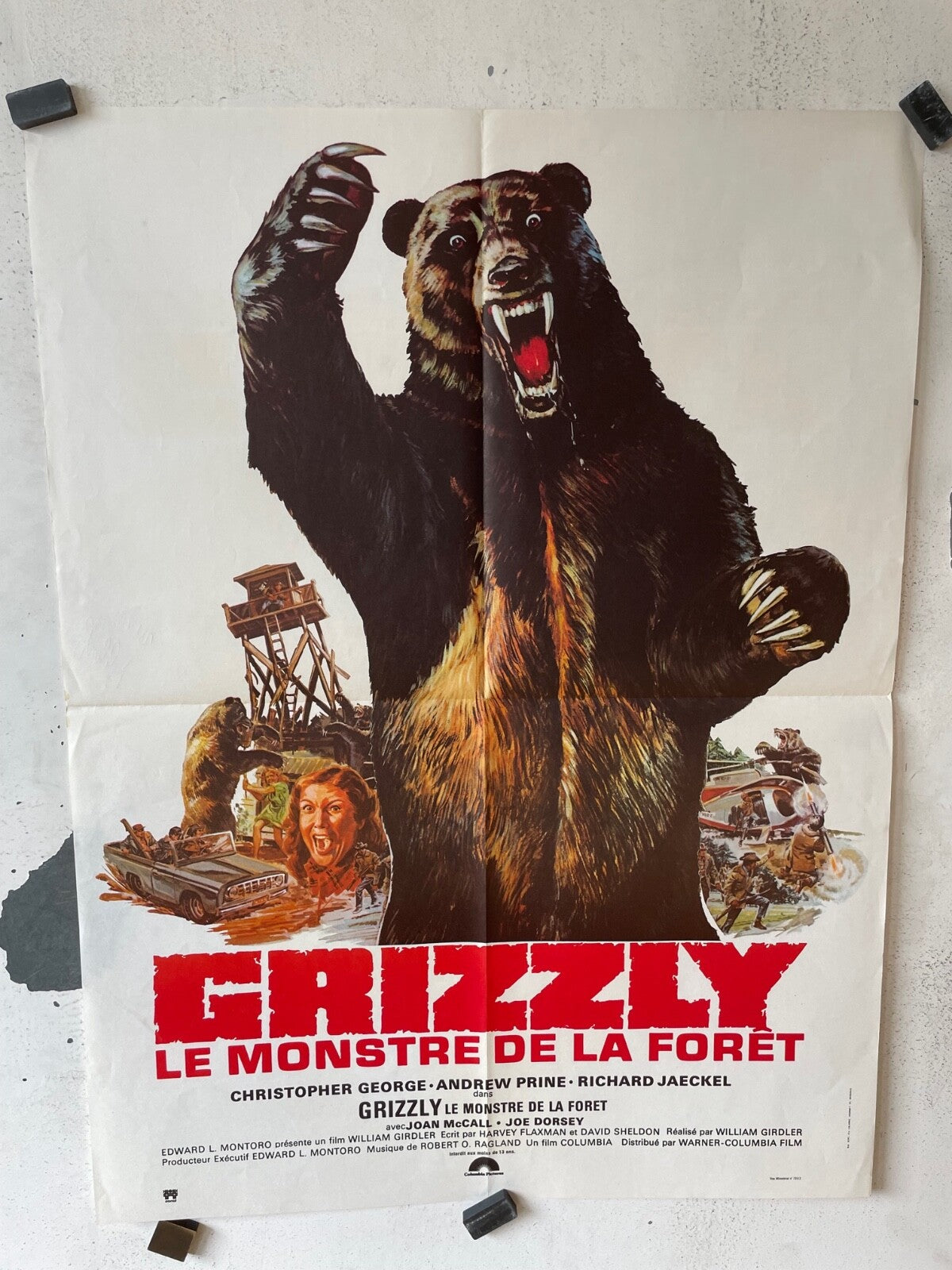 GRIZZLY « LE MONSTRE DE LA FORÊT » MOVIE POSTER ORIGINAL (60X80) CHRISTOPHER