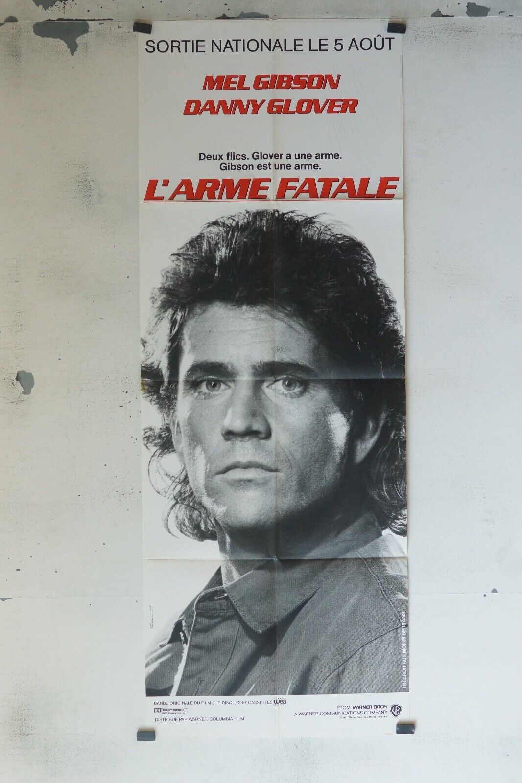 L’ARME FATALE 60x160 ORIGINAL POSTER MEL GIBSON