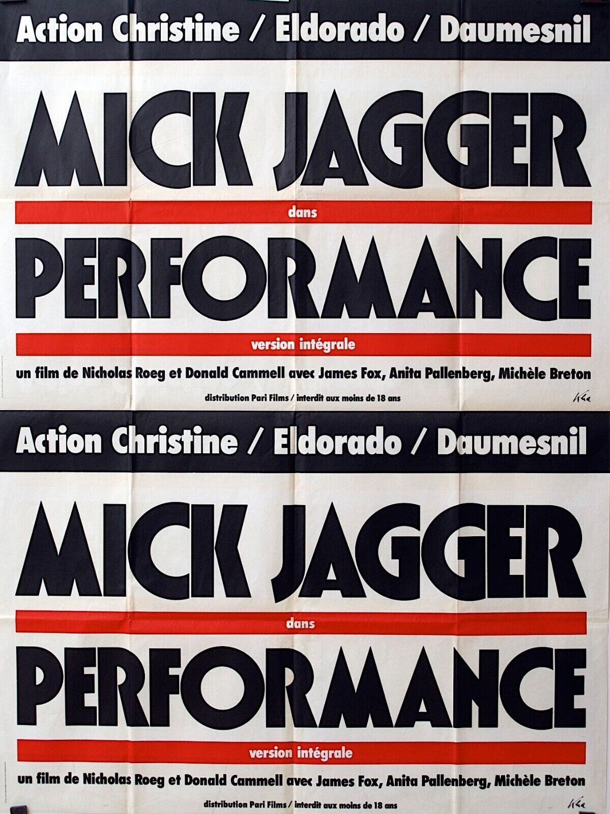 PARIS BRÛLE T-IL ? POSTER ORIGINAL (120X160) JEAN-PAUL BELMONDO