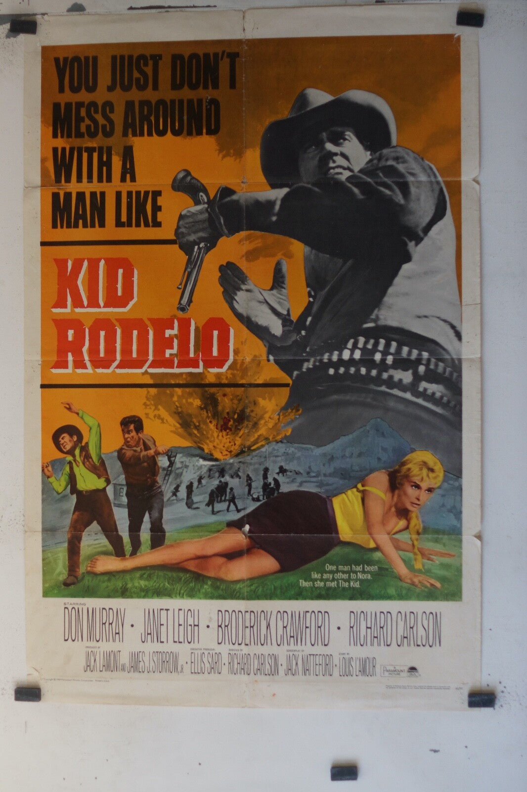 KID RODELO 1966 ORIGINAL MOVIE POSTER DON MURPHY, JANET LEIGH