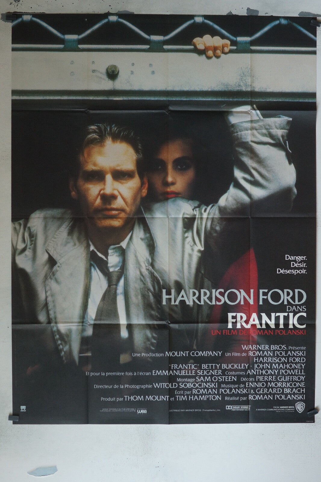 FRANTIC MOVIE POSTER ORIGINAL 120x160 HARRISON FORD