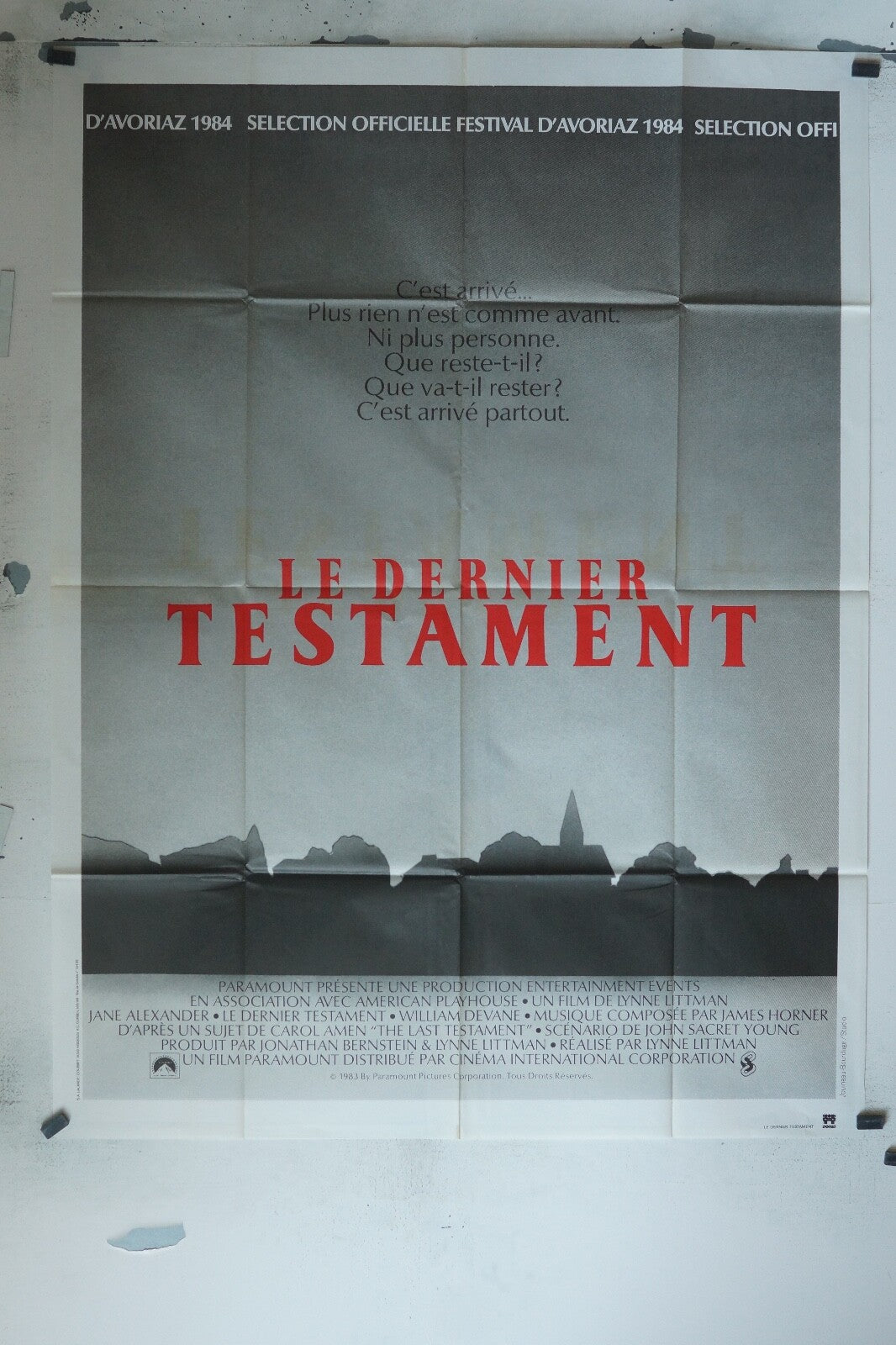 LE DERNIER TESTAMENT MOVIE POSTER ORIGINAL 120x160 JANE ALEXANDER