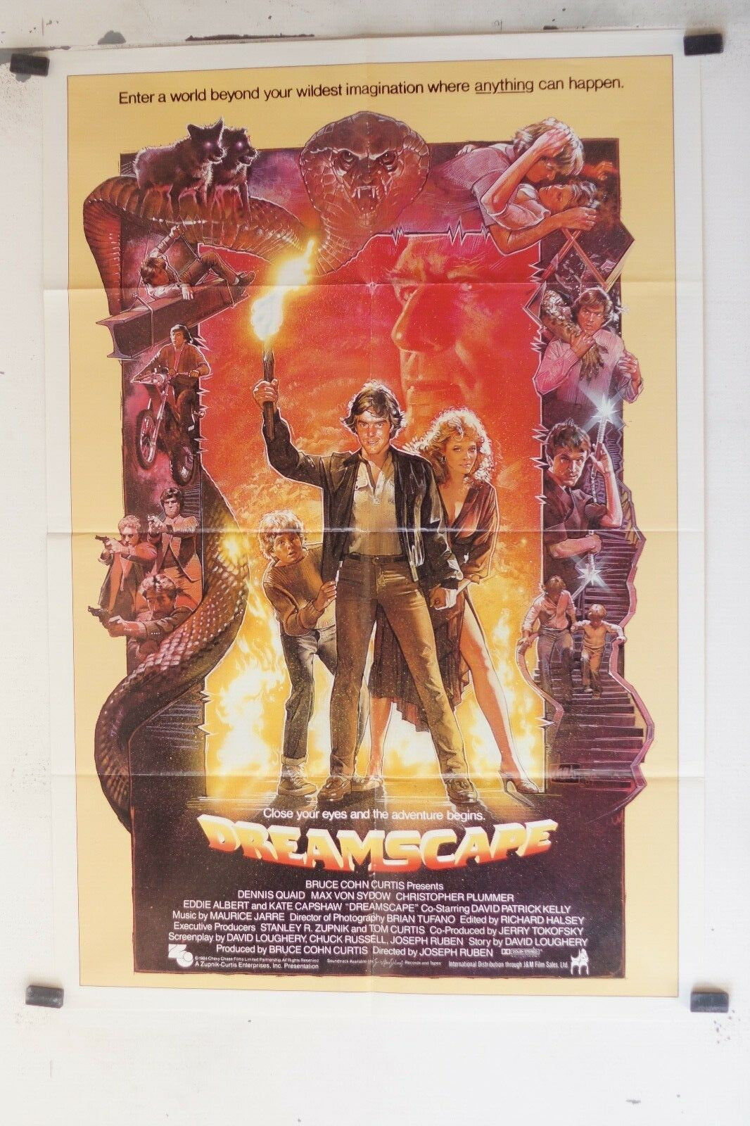DREAMSCAPE MOVIE POSTER ORIGINAL (69x103), Dennis Quaid, Max von Sydow