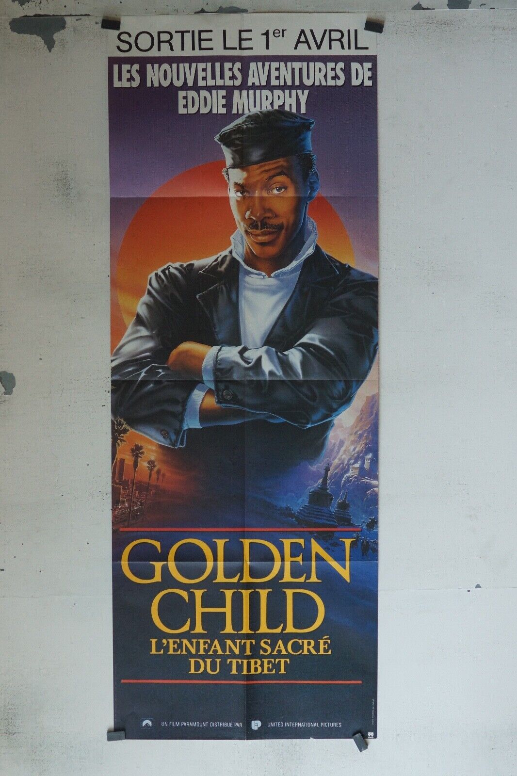 GOLDEN CHIC (L’ENFANT DU TIBET) 60x160 ORIGINAL POSTER EDDIE MURPHY