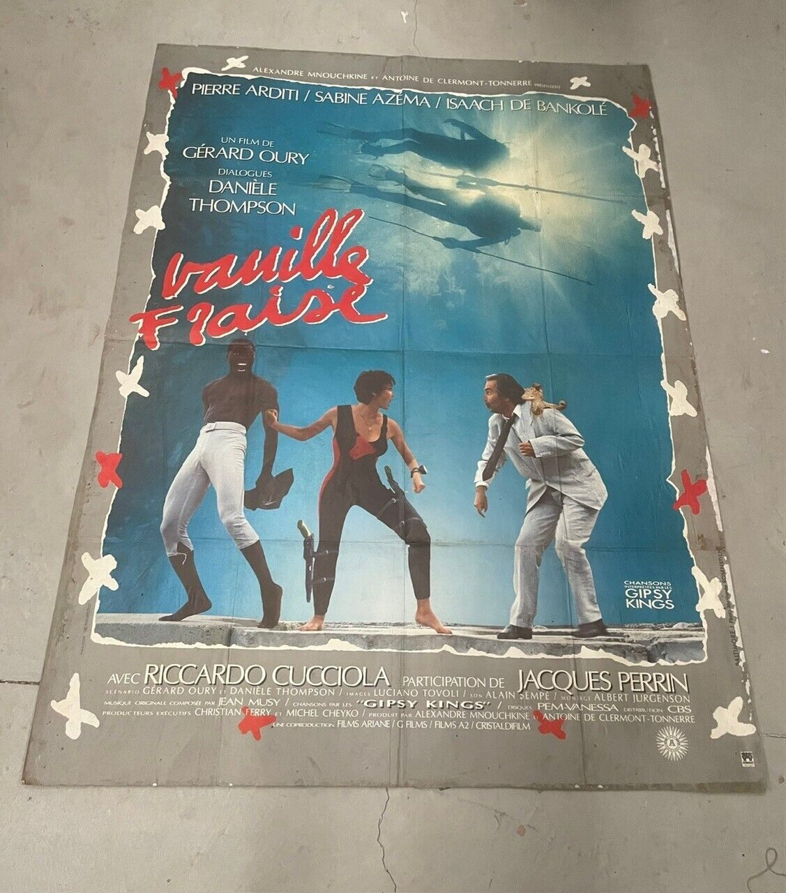 VANILLE ET FRAISE , MOVIE POSTER ORIGINAL SUR KRAFT (120X160)