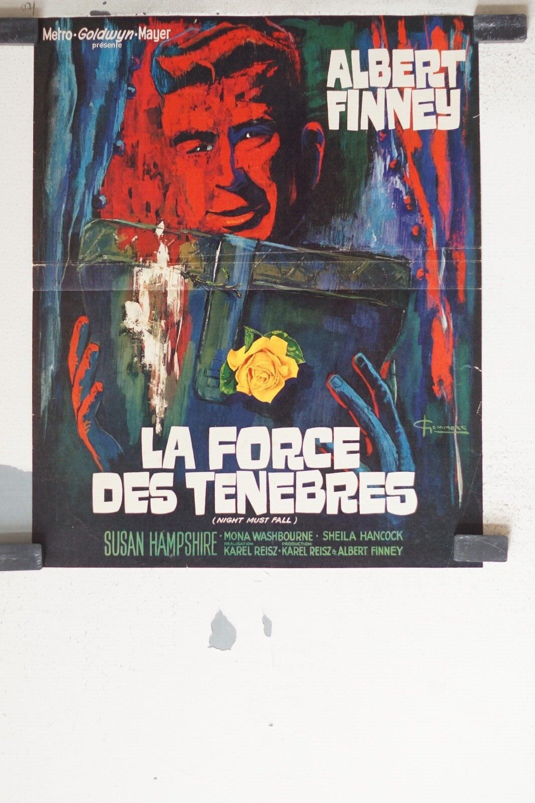 FORCE DES TENEBRES (LES) movie poster ORIGINAL belge 30x55 Night Must Fall
