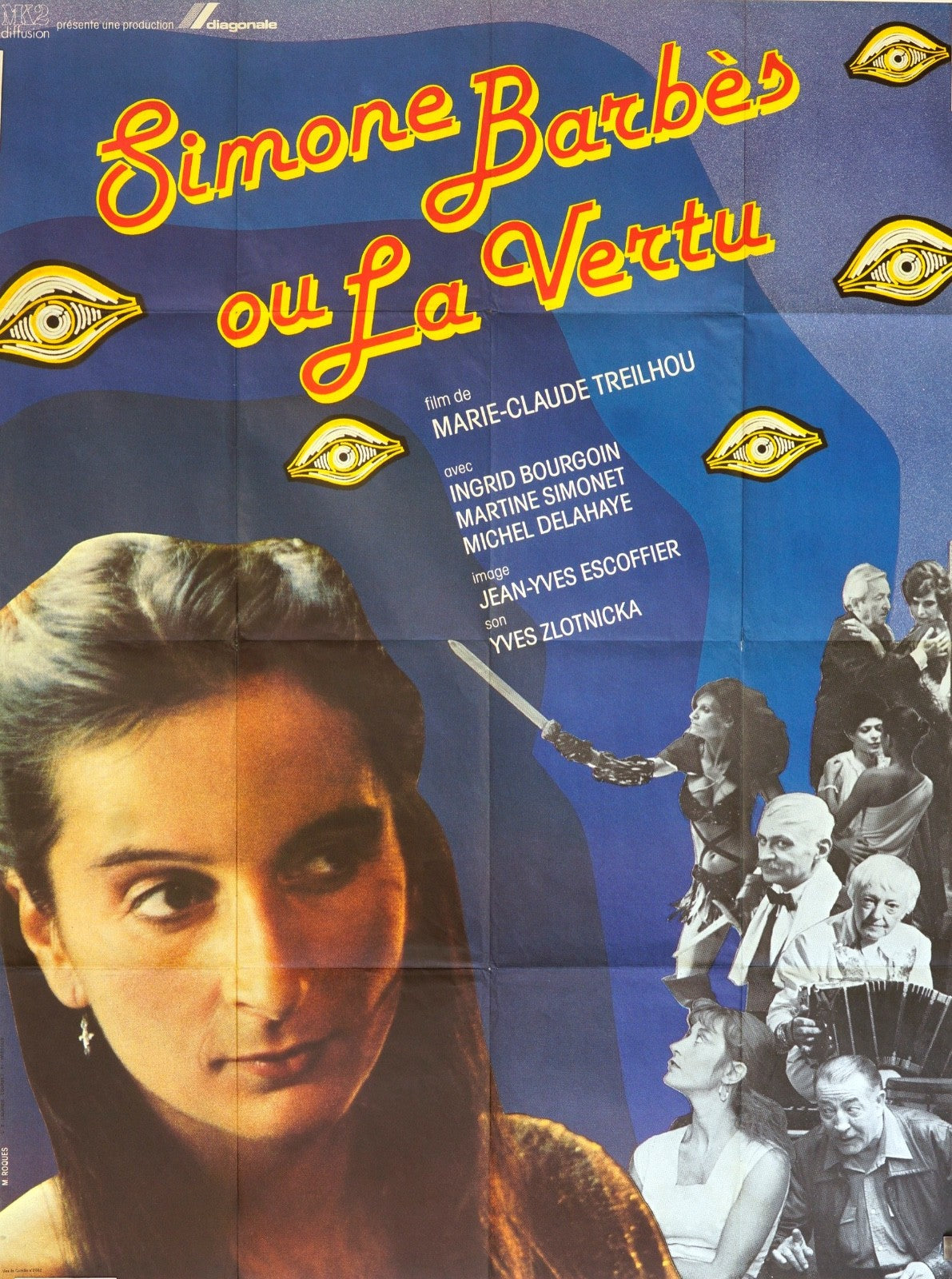 SIMONE BARBÈS OU LA VERTU INGRID BOURGOIN POSTER ORIGINAL120x160
