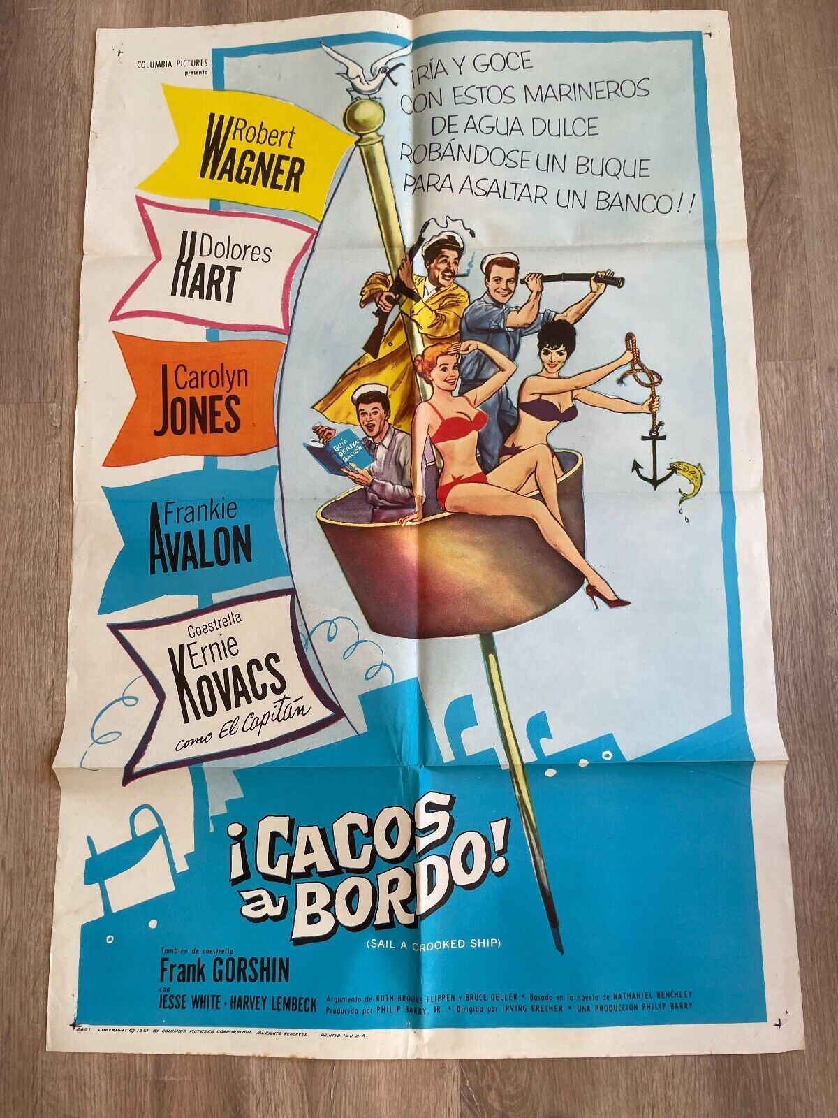 CACOS À BORDO 70X100 original ROBERT WAGNER