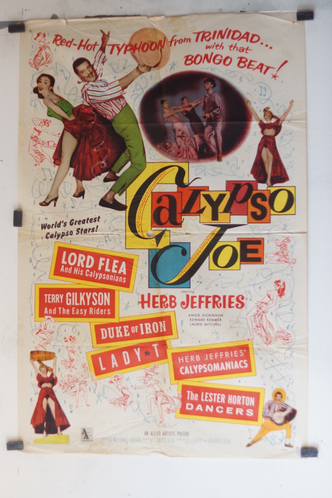 CALYPSO JOE, MOVIE POSTER ORIGINAL (69X103), Herb Jeffries, Dickinson