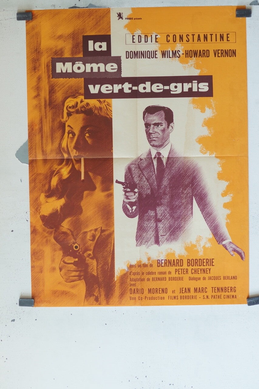 LA Môme VERT-DE-GRIS POSTER ORIGINAL (60X80) EDDIE CONSTANTINE – DOMINIQUE WILMS