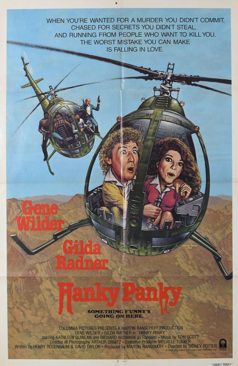 HANKY PANKY movie poster ORIGINAL (69x103), Sidney Poitier, Gene Wilder