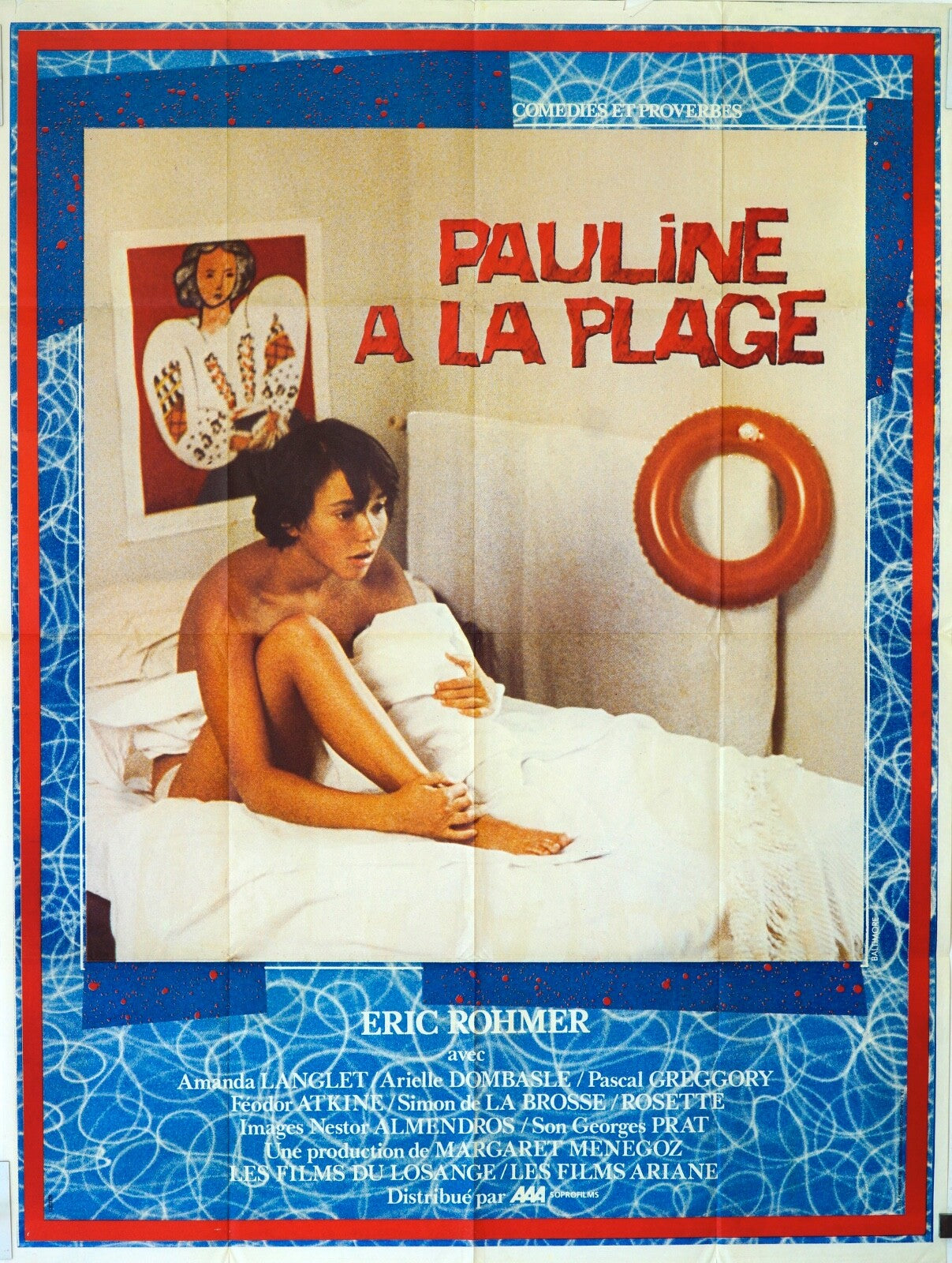 PAULINE À LA PLAGE MOVIE POSTER ORIGINAL 120x160 ERICK ROHMER