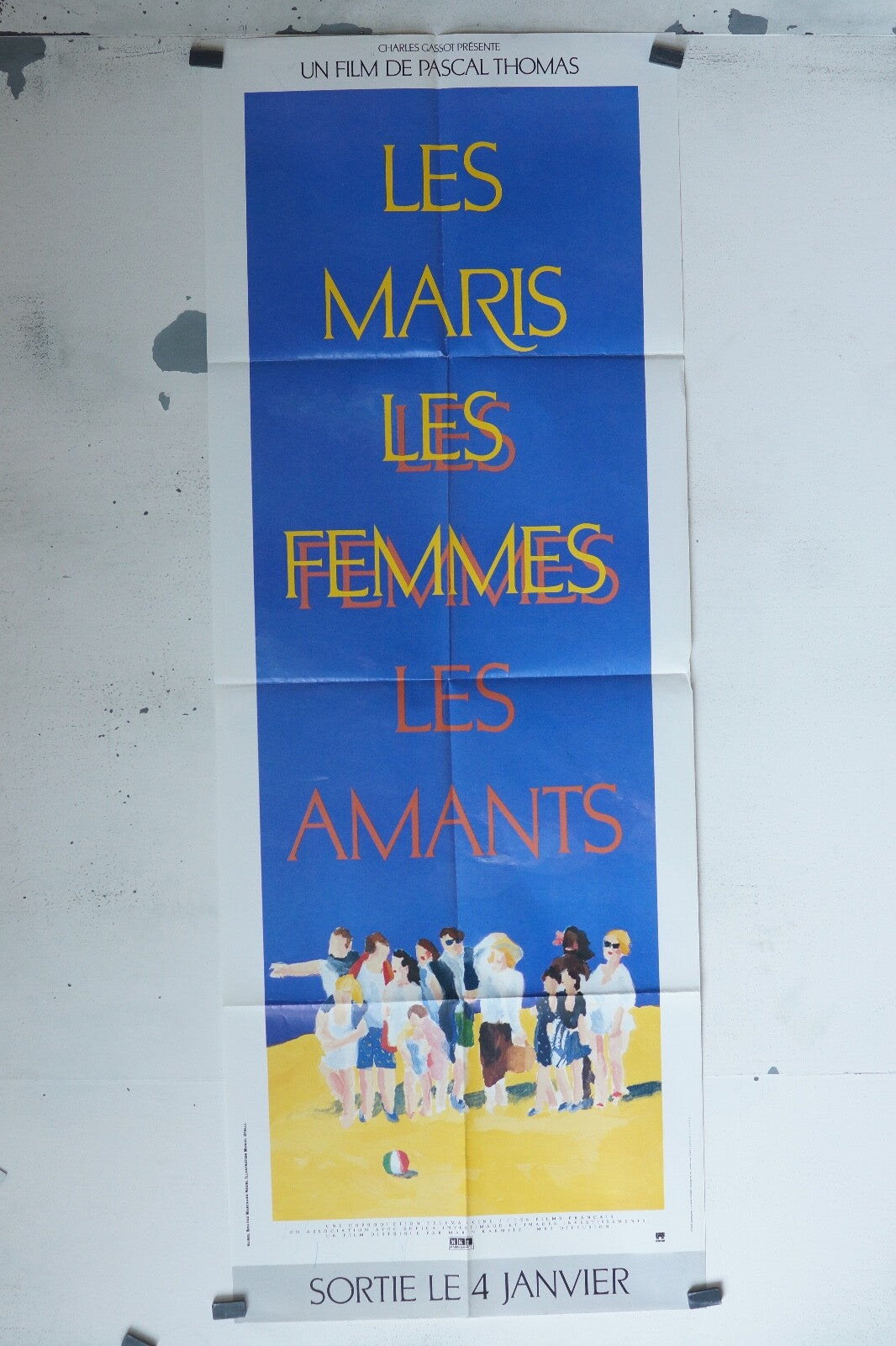 LES MARIS LES FEMMES LES AMANTS ORIGINAL POSTER (60X160) PASCAL THOMAS