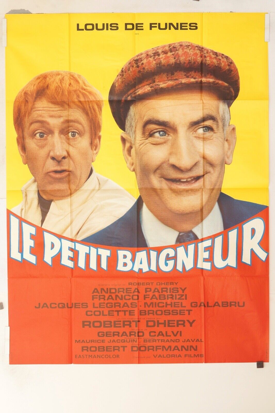 LE PETIT BAIGNEUR MOVIE POSTER ORIGINAL 120x160 LOUIS DE FUNÈS