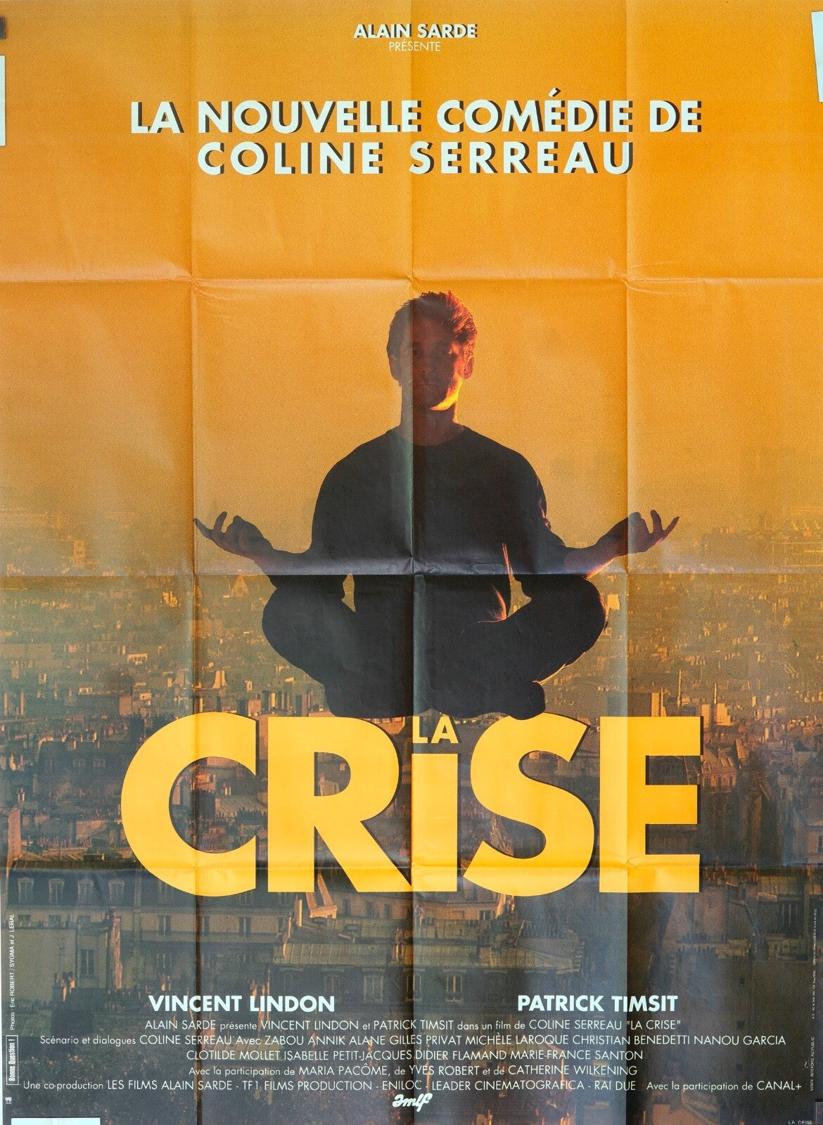 LA CRISE MOVIE POSTER ORIGINAL 120x160 VINCENT LINDON