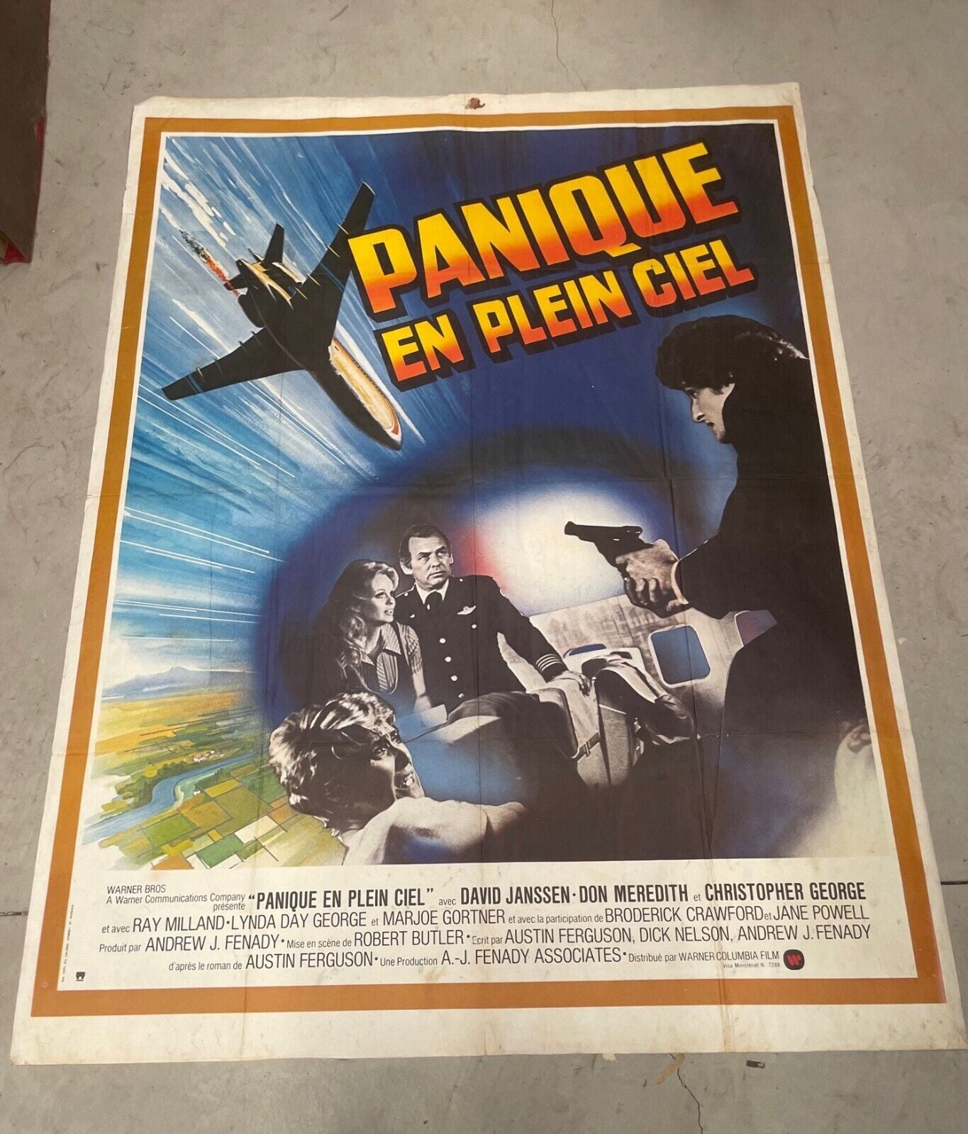 PANIQUE EN PLEIN CIEL ORIGINAL 120x160 RAY MILLAND