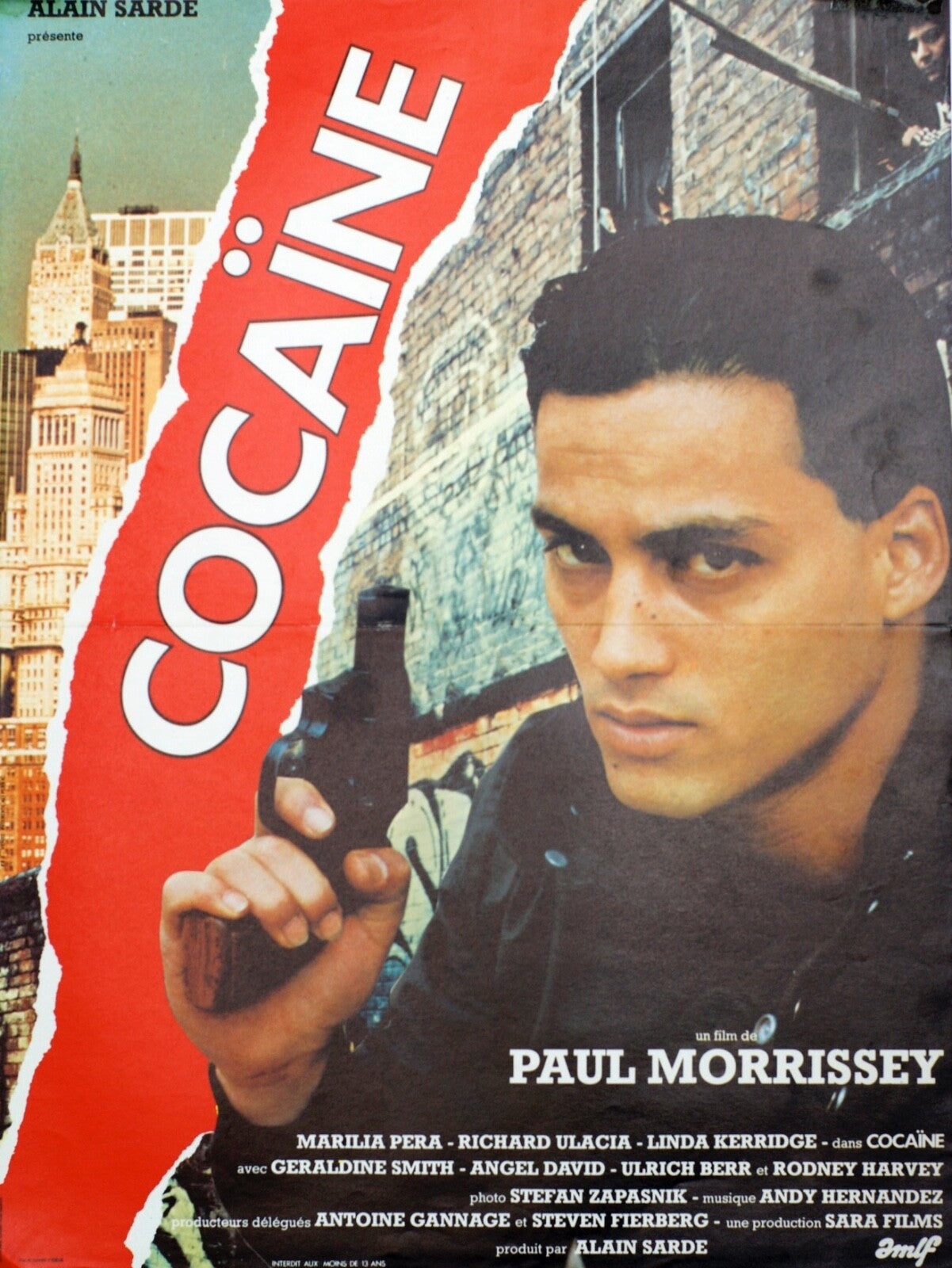 COCAÏNE (POSTER ORIGINAL) 40x60 Paul Morrissey, Marilia Pera