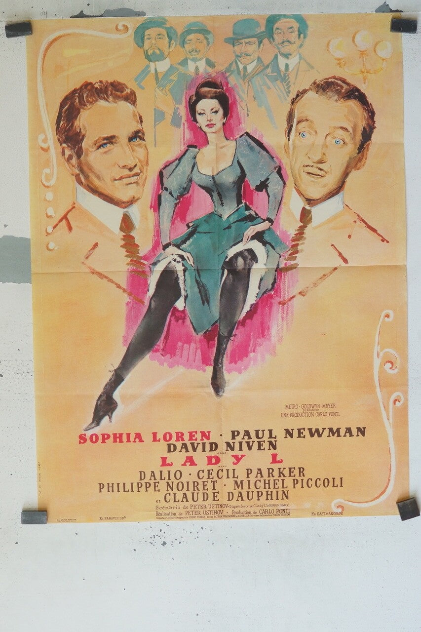 LADY L MOVIE POSTER ORIGINAL (60X80) SOFIA LOREN, PAUL NEWMAN