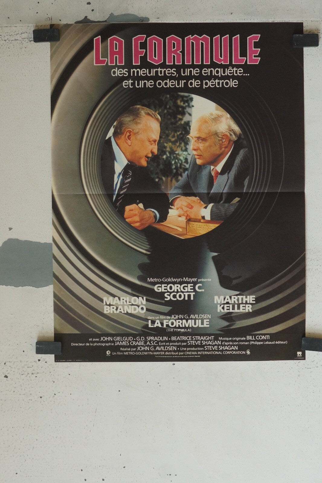 LA FORMULE MOVIE POSTER ORIGINAL 120x160 MARLON SCOTT