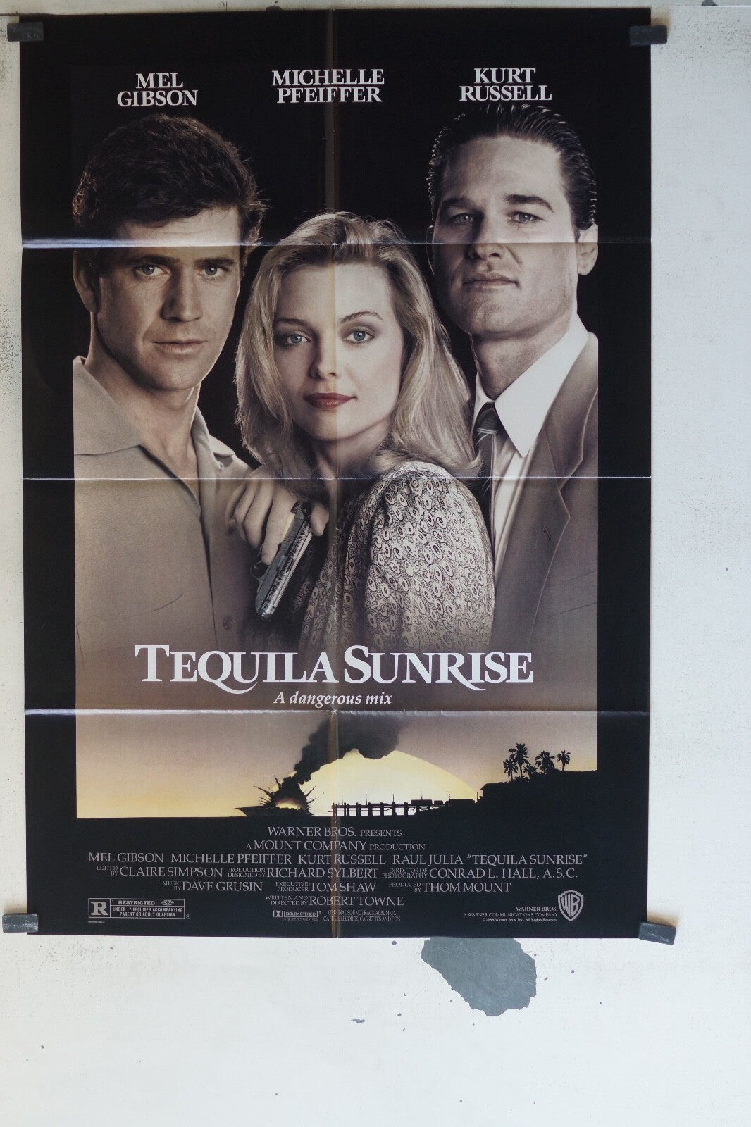 TEQUILA SUNRISE MOVIE POSTER ORIGINAL (68x102) Michelle Pfeiffer