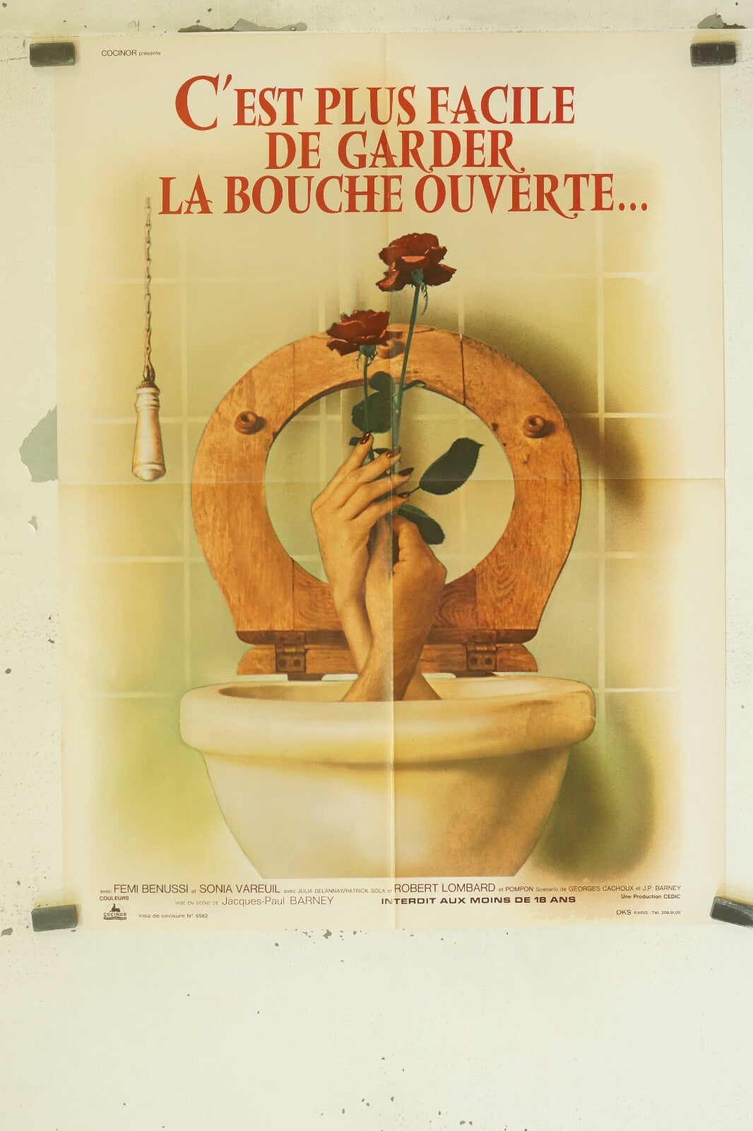 C’EST PLUS FACILE DE GARDER LA BOUCHE OUVERTE 60X80 MOVIE POSTER ORIGINAL