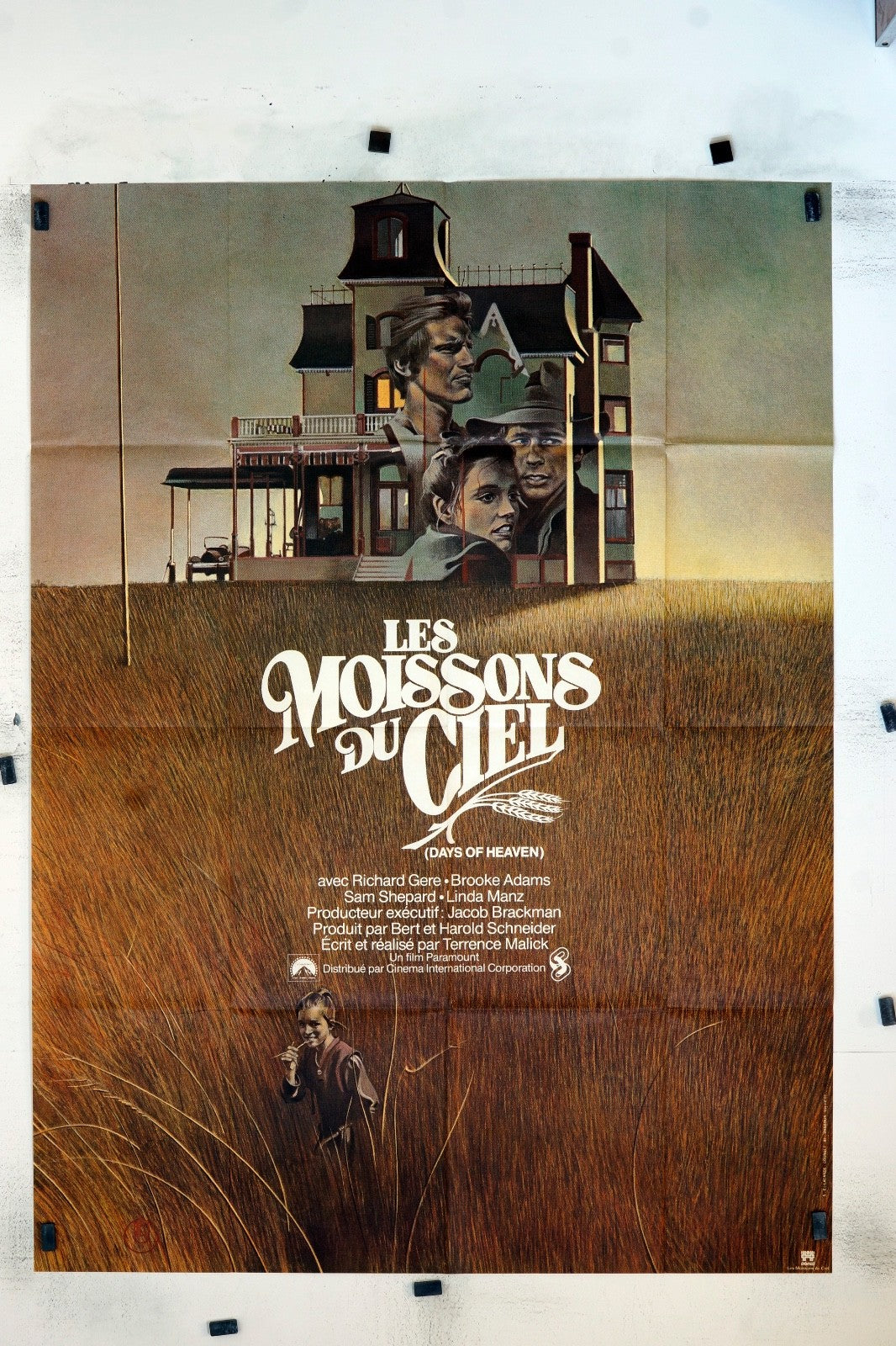LES MOISSONS DU CIEL RICHARD GERE ORIGINAL MOVIE POSTER 120x160